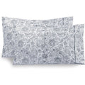 Ultra Soft Floral Pint Pillowcases Set of 2 - King Paisley Navy, Hotel Quality Microfiber