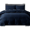 Elegant Comfort Cotton Flannel Sheet Set - Full Size, Blue, Deep Pocket
