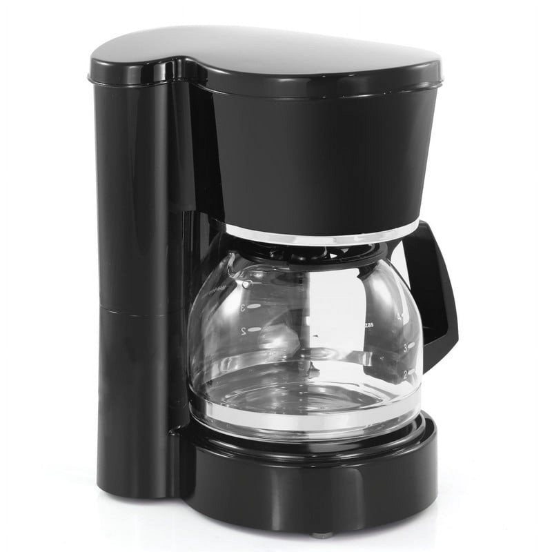 5-Cup Compact Coffee Maker with Reusable Filter - Black