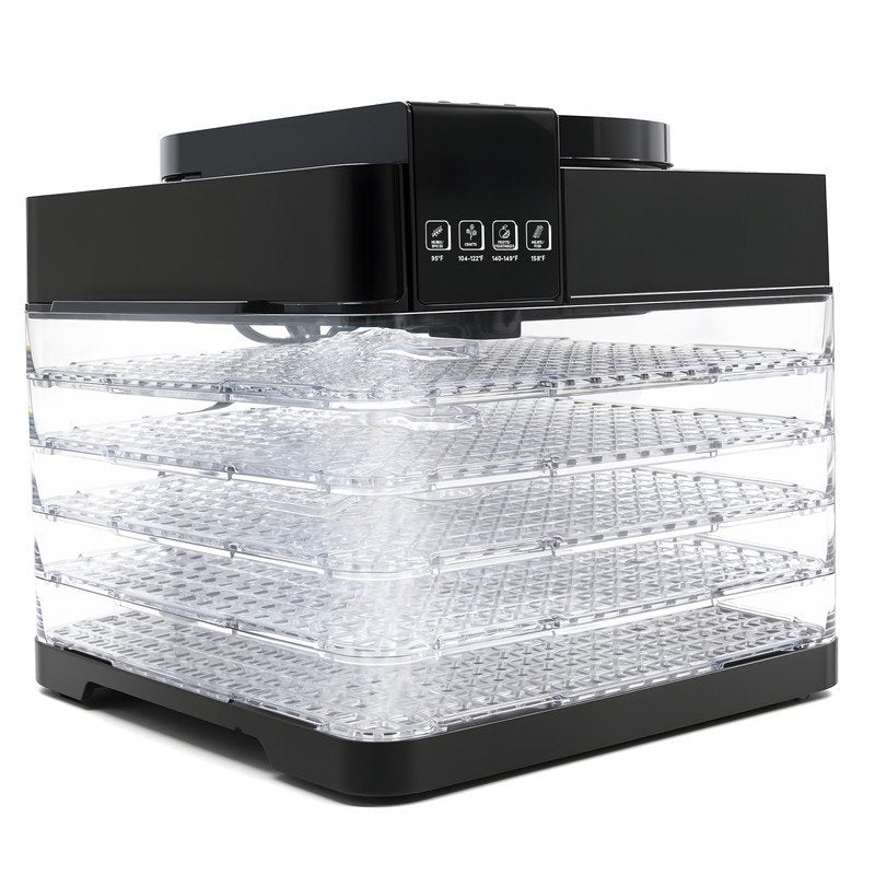 Digital Food Dehydrator with 5 BPA-Free Trays - 350W Adjustable Temperature