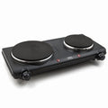 Double Electric Hot Plate with Cast-Iron Burners - Portable Cooking Stove