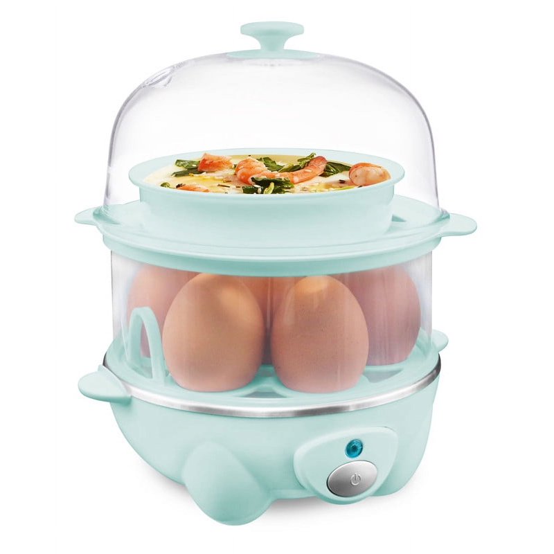 2-Tier Automatic Egg Cooker and Steamer - 14 Egg Capacity