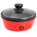 8.5-Inch Personal Electric Skillet with Non-Stick Surface and Glass Lid