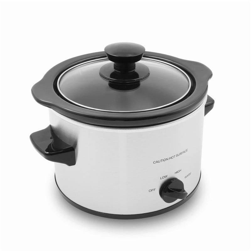 1.5-Quart Mini Slow Cooker - Stainless Steel with Removable Pot
