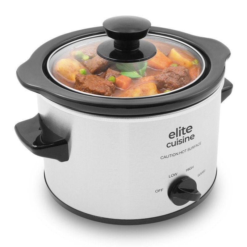 1.5-Quart Mini Slow Cooker with Adjustable Settings and Keep Warm