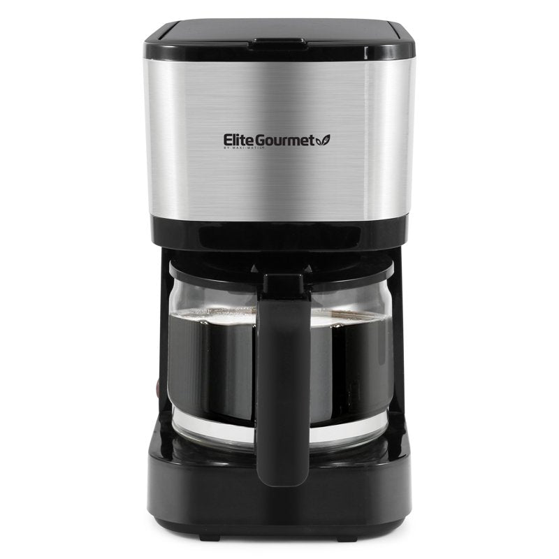 5-Cup Compact Coffee Maker with Reusable Filter and Pause 'n Serve