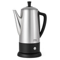 12-Cup Electric Coffee Percolator - Stainless Steel, Automatic Keep-Warm