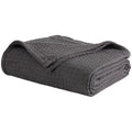 Grand Hotel Woven Cotton Blanket Full/Queen Dark Gray - Elegant Hotel-Inspired Bedding
