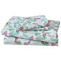 King Coastal Print Microfiber Sheet Set - Flamingo Paradise