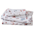 Queen Coastal Print Microfiber Sheet Set - Oceanside Sand - Beatrice Home Fashions
