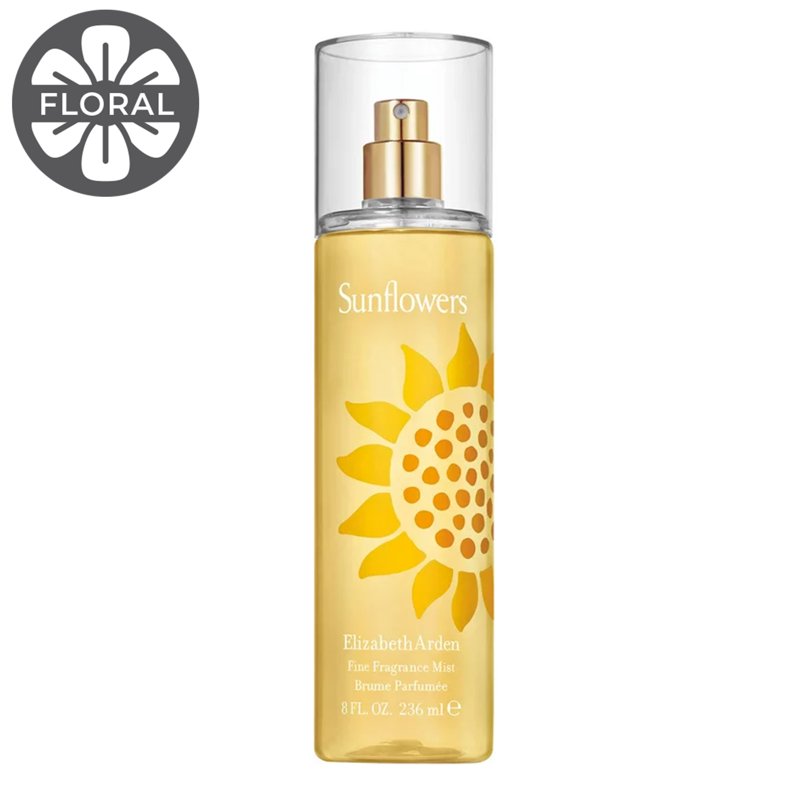 Sunflowers Fine Fragrance Mist for Women - Refreshing Floral Scent, 8 Oz