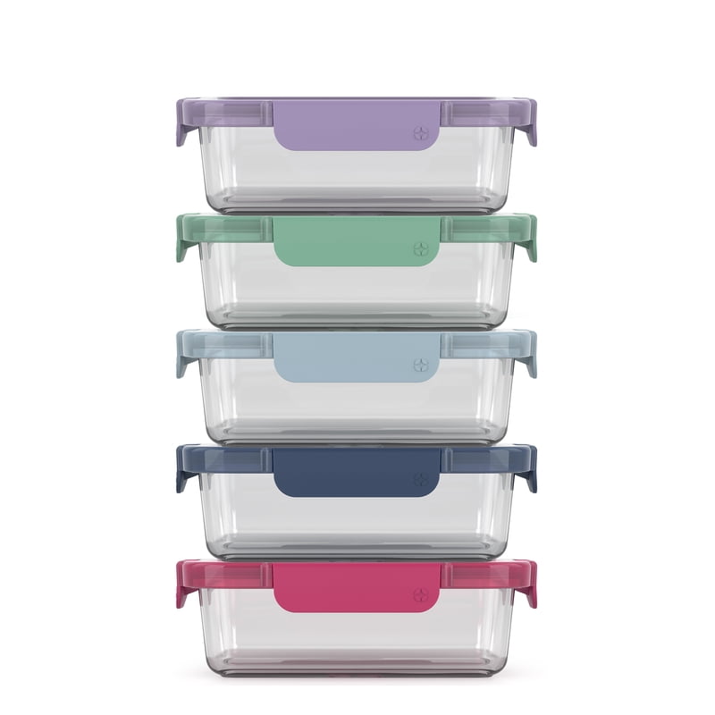 10pc Glass Meal Prep Set with BPA-Free Lids - 3.4 Cups