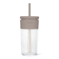 18oz Glass Tumbler with Silicone Grip - Warm Gray