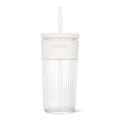 18oz Glass Tumbler with Straw - Sandbar Color