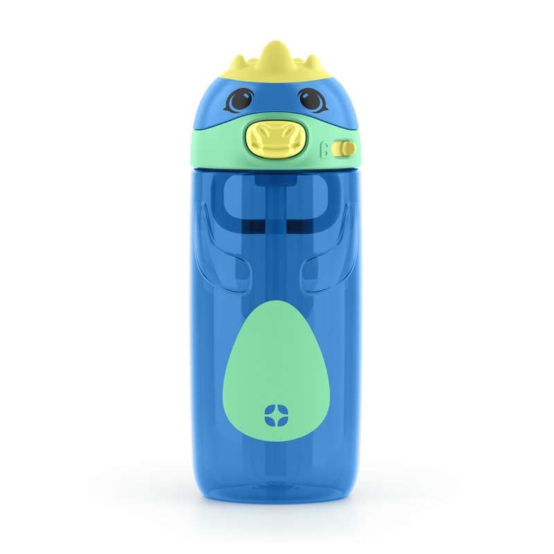 16oz Kids Water Bottle - Durable Leak-Proof Design, Azure Blue