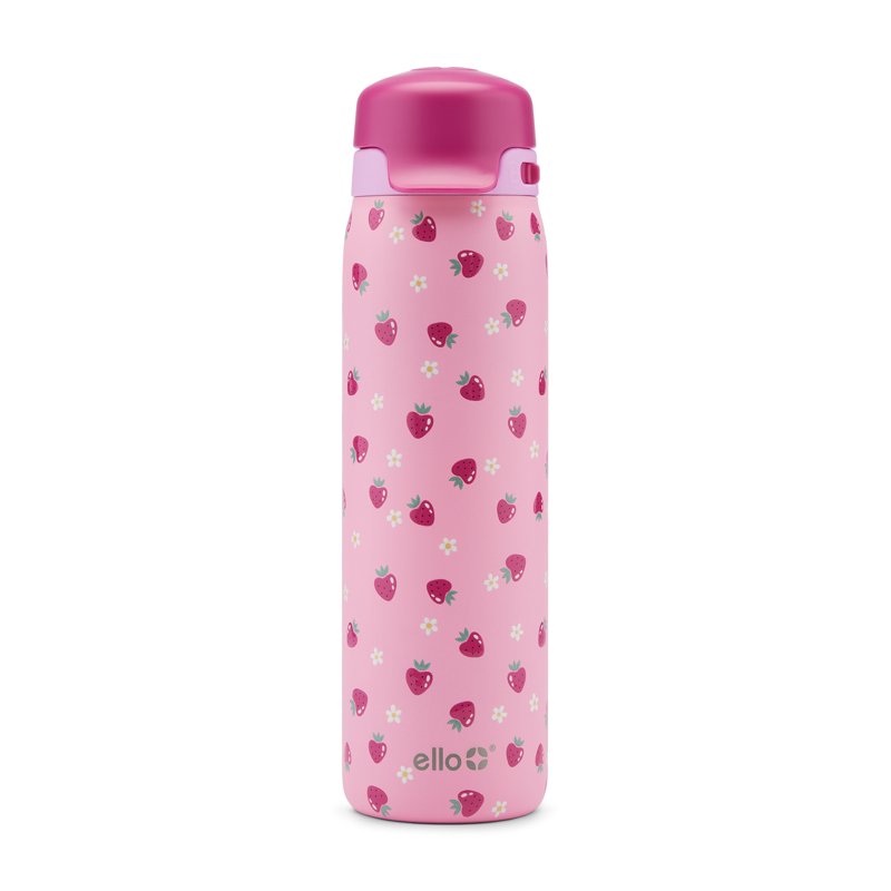 22oz Stainless Steel QuickFill Water Bottle - Berry Cute
