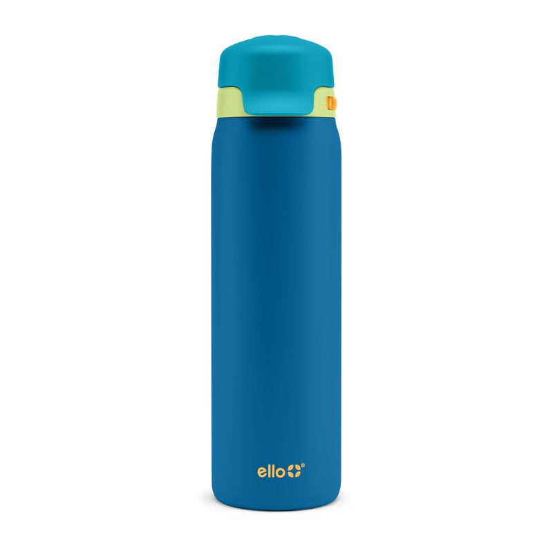 22 oz Stainless Steel Water Bottle with QuickFill Lid - Teal Tricolor