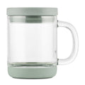 12oz Glass Travel Mug with Lid - Sage Color