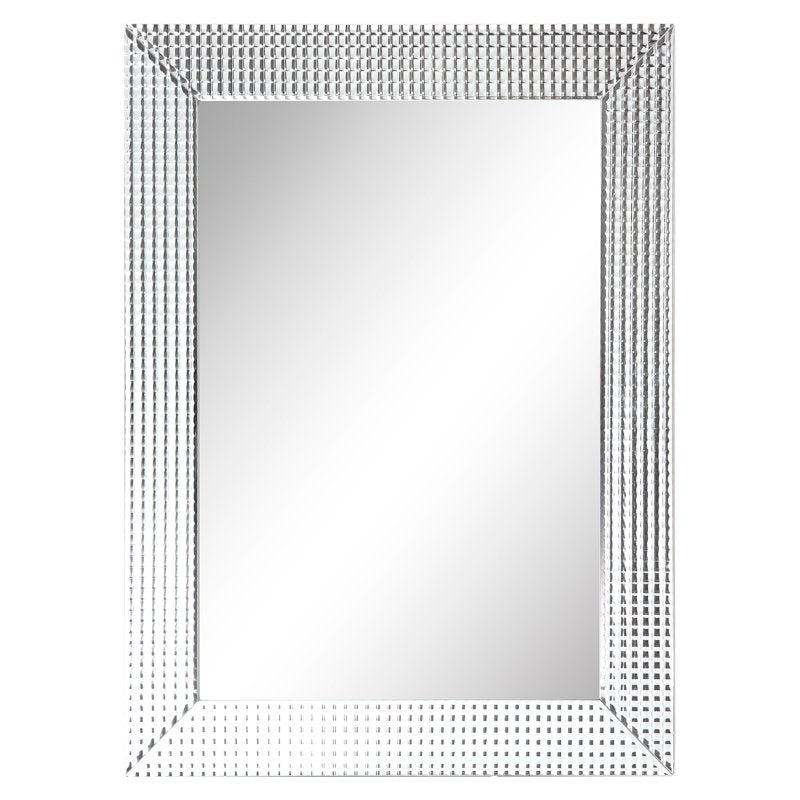 Empire Art 30x40 Inch Modern Beveled Glass Wall Mirror with Wooden Frame - Bathroom & Bedroom