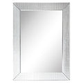 Empire Art 30x40 Inch Modern Beveled Glass Wall Mirror with Wooden Frame - Bathroom & Bedroom