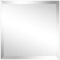 Frameless Beveled Prism Wall Mirror - Clear 24 x 24 Inches