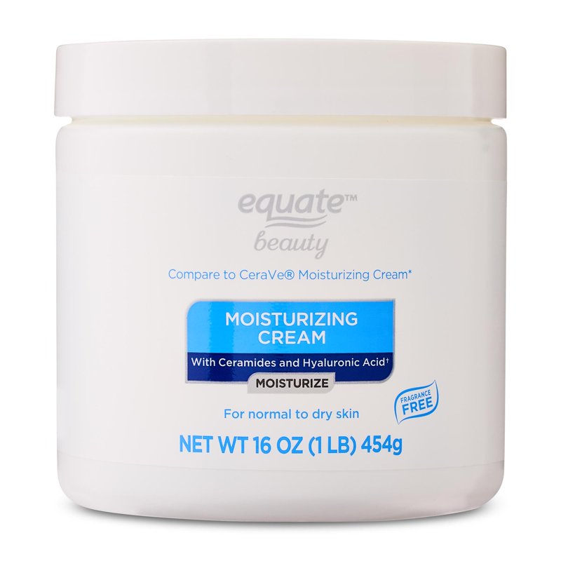 Equate Moisturizing Cream with Ceramides and Hyaluronic Acid, 16 oz