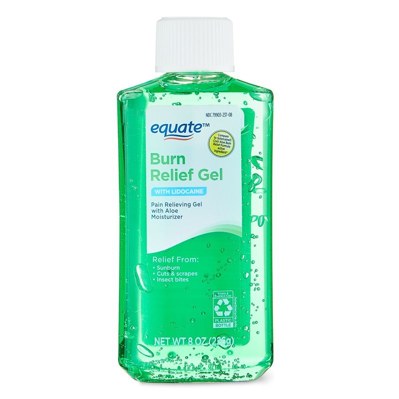 Burn Relief Gel with Lidocaine and Aloe - Fast Acting Topical Pain Reliever