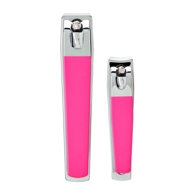 Fingernail & Toenail Clippers Set - Ultra-Sharp Pink, 2 Pieces