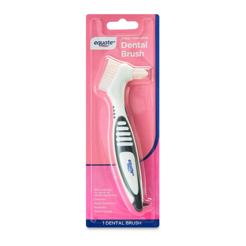 Dual-Sided Dental Appliance Brush with Deep-Clean Pick