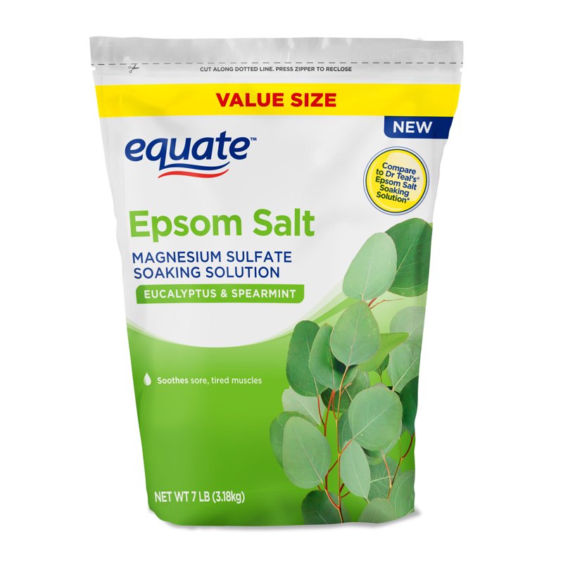 Epsom Salt Soaking Solution with Eucalyptus & Spearmint - 7 lbs