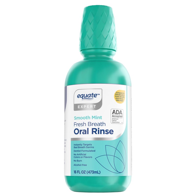 Alcohol-Free Fresh Breath Oral Rinse - Smooth Mint, 16 Fl Oz