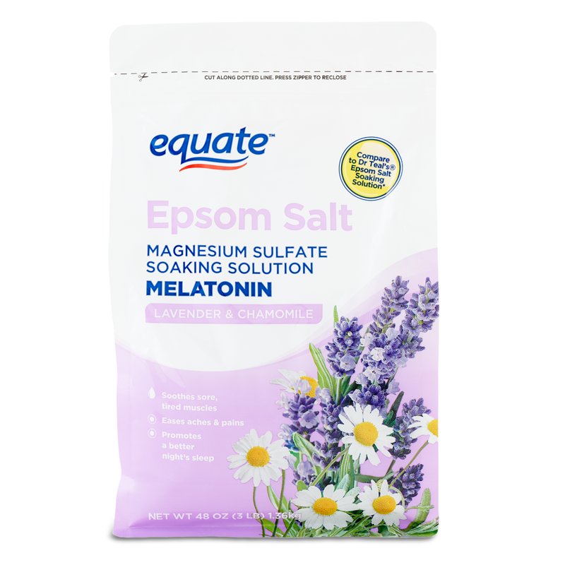 Epsom Salt Soaking Solution with Melatonin, Lavender & Chamomile - 3 lbs