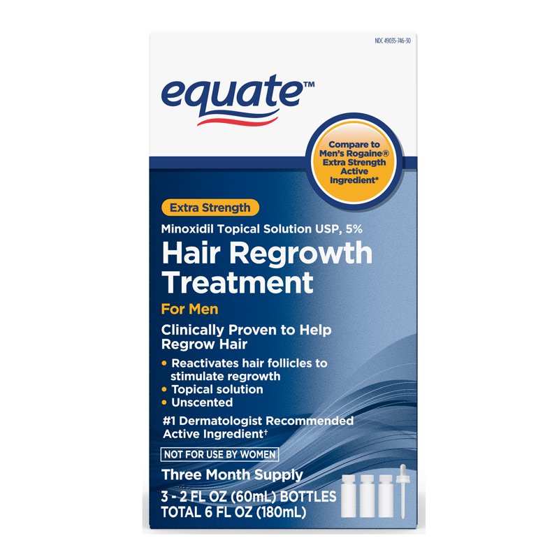 Minoxidil 5% Extra Strength Hair Regrowth Treatment for Men, 3-Month Supply