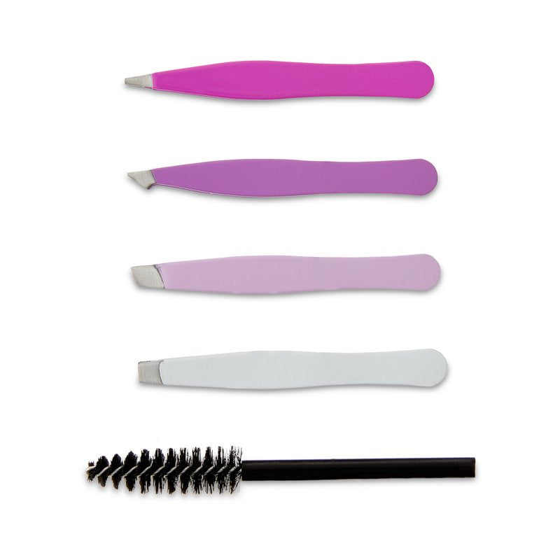 Metal Mini Tweezers Set - 5 Pieces for Precision Grooming