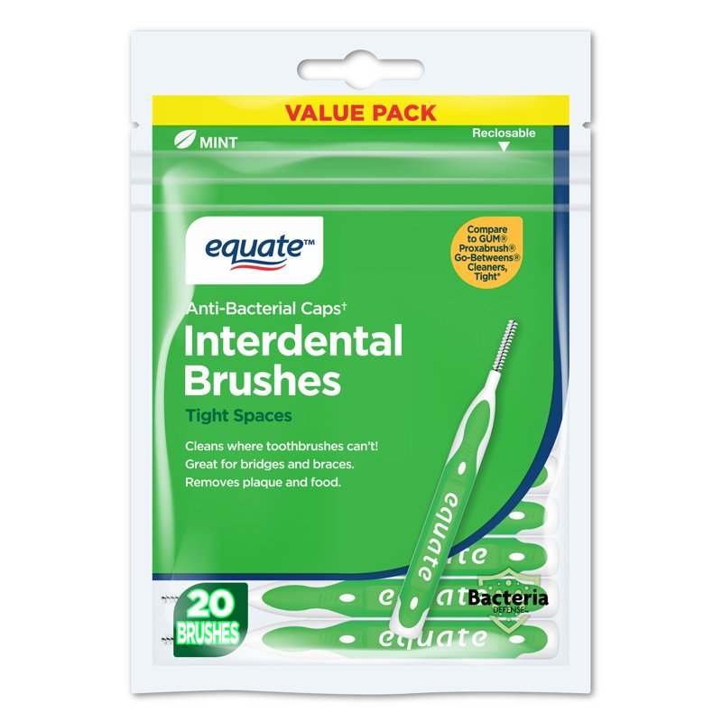 Interdental Brushes for Tight Spaces - Mint Flavored, 20 Count