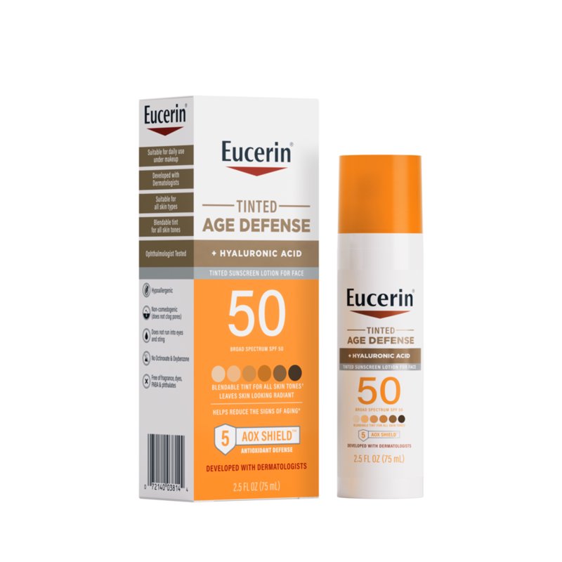 Tinted Face Sunscreen Lotion SPF 50 with Hyaluronic Acid - 2.5 fl oz