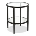 Contemporary Metal and Glass Side Table - Multiple Colors