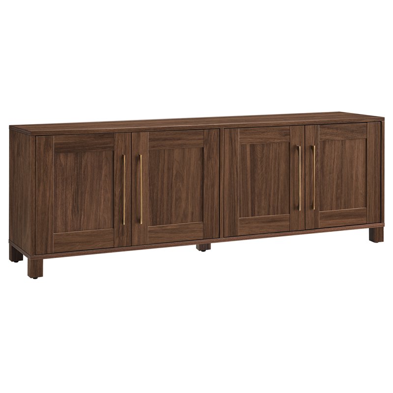 Rectangular TV Stand for TVs up to 75" - Walnut Finish