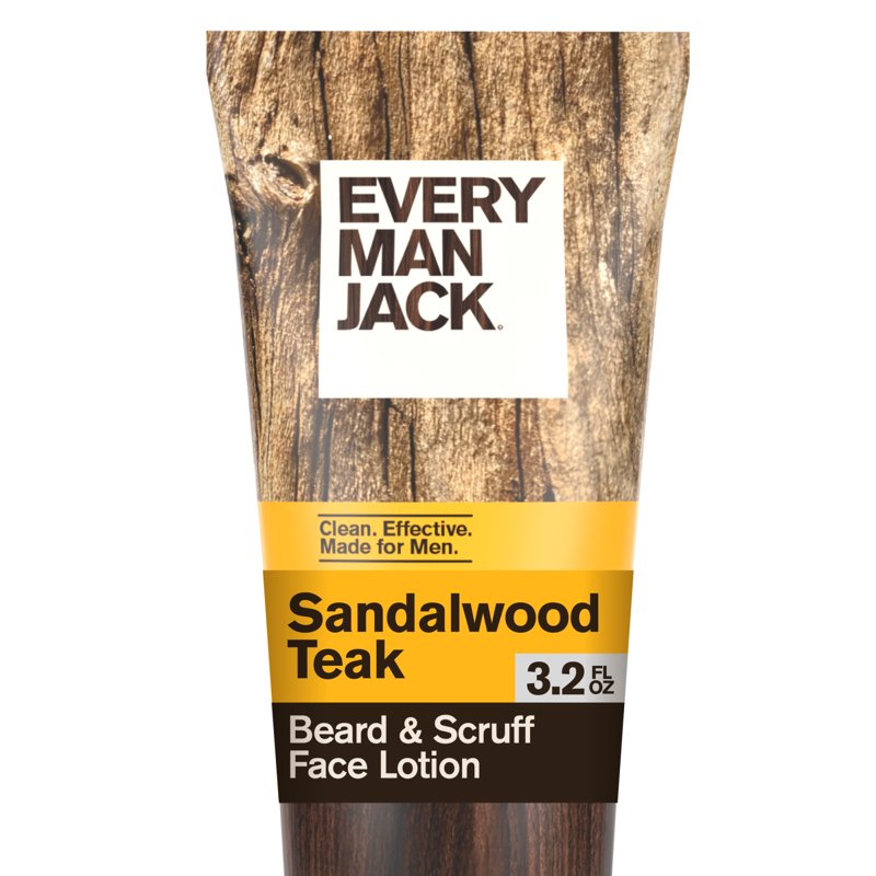 Beard & Scruff Face Lotion for Men - Sandalwood Teak, 3.2 fl. oz