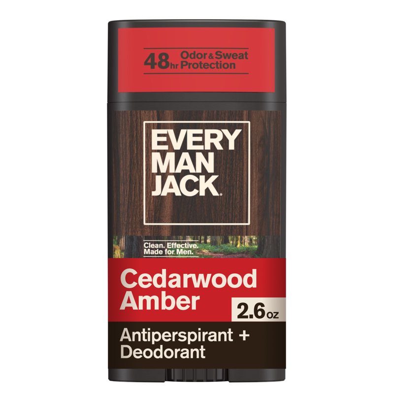 Men's Cedarwood Amber Antiperspirant Deodorant - 48-Hour Odor Protection, Plant-Based, 2.6 oz
