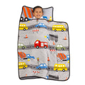 Kids Construction Nap Mat with Blanket and Pillow - Toddler Travel Bedding