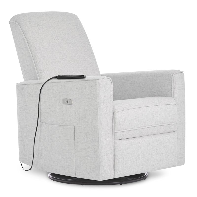Deluxe Upholstered Glider Recliner with Massager & USB Port