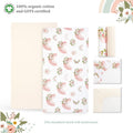 Evolur RainBoho Collection 2-Piece Organic Cotton Sheet Set - Light Peach Rainbow Print