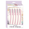 Facial Razors 5-Pack - Stainless Steel Exfoliating Tools