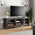 70-Inch TV Stand for TVs Up to 75 Inches - Black Entertainment Center