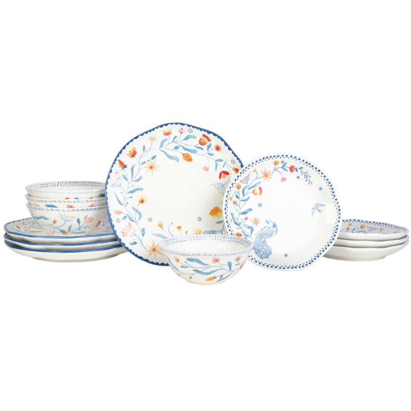 Gracie 12-Piece Earthenware Dinnerware Set - Service for 4