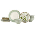 Toulouse 12-Piece Green Stoneware Dinnerware Set - Service for 4