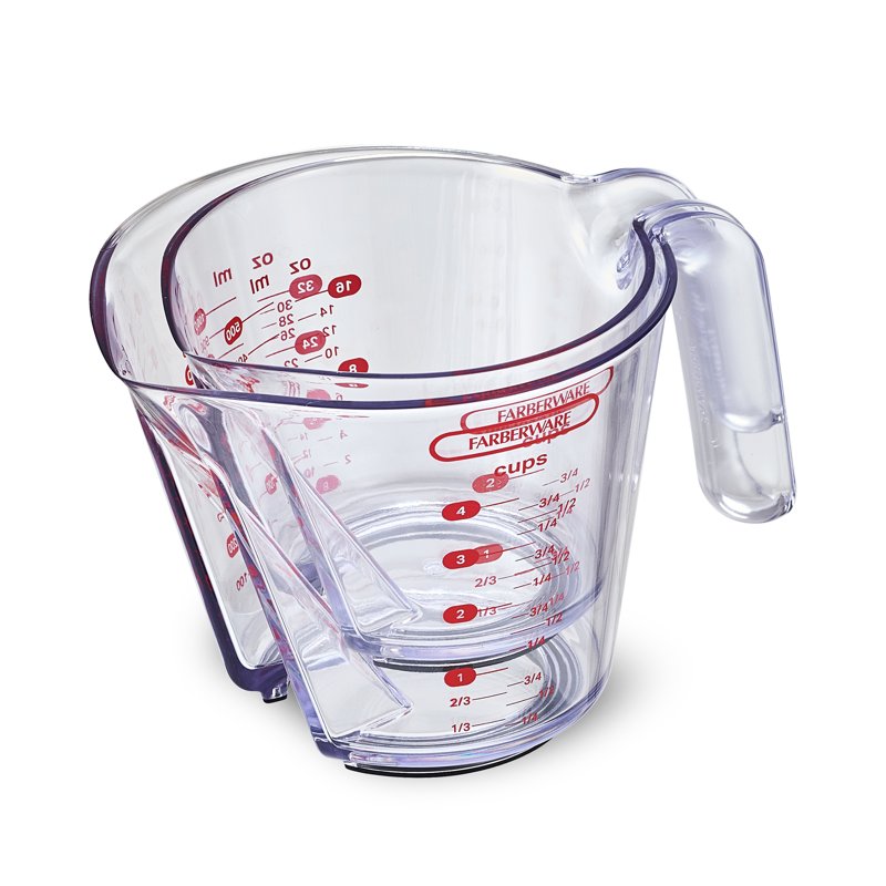 Nesting Measuring Cups Set - 2 Cup & 4 Cup - Clear