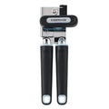 Soft Grip Can Opener with Magnetic Lid Lifter - Black with Slate Accents