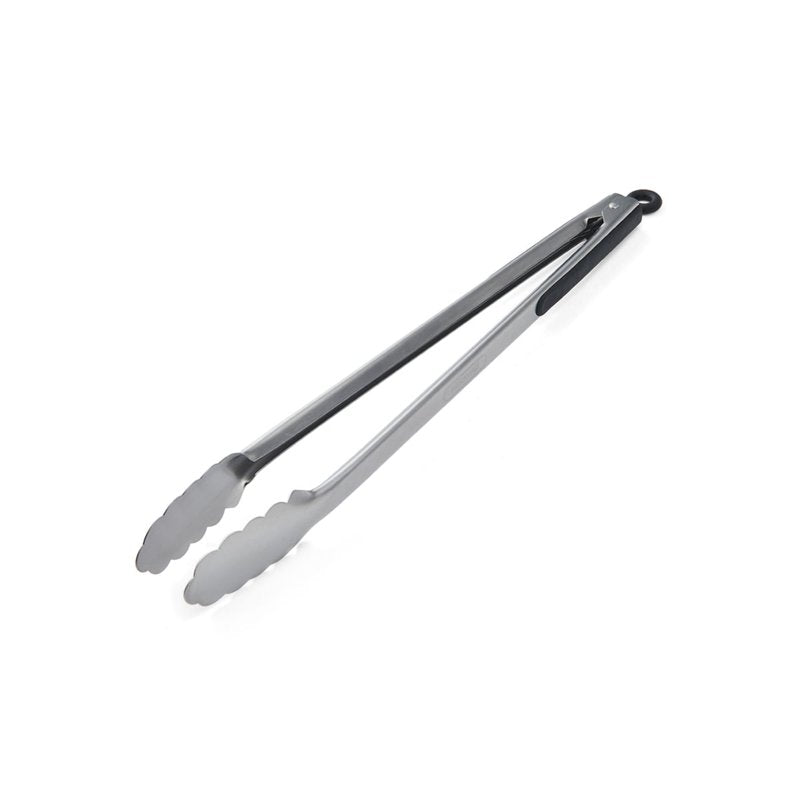 16-Inch Stainless Steel Locking Food Tongs - Silver